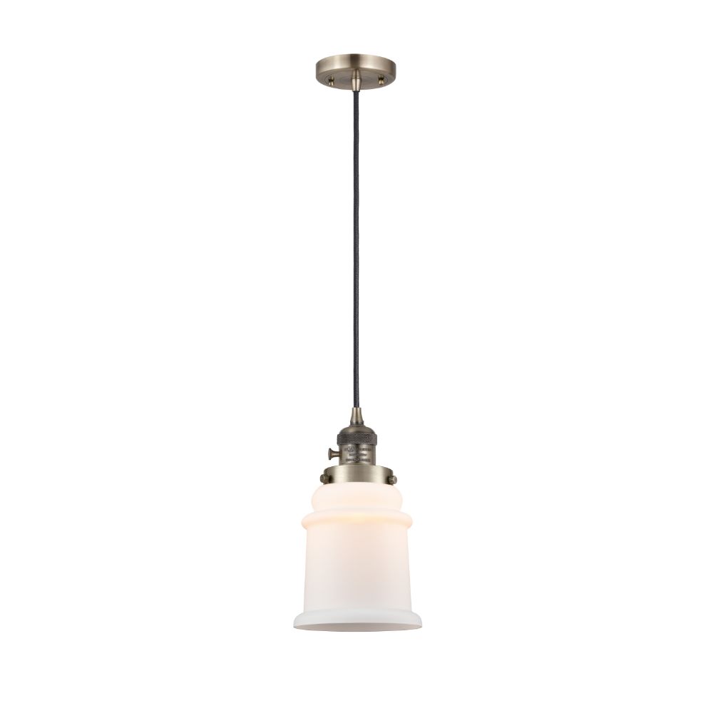 Innovations 201CSW-AB-G181 Canton Mini Pendant with Switch in Antique Brass