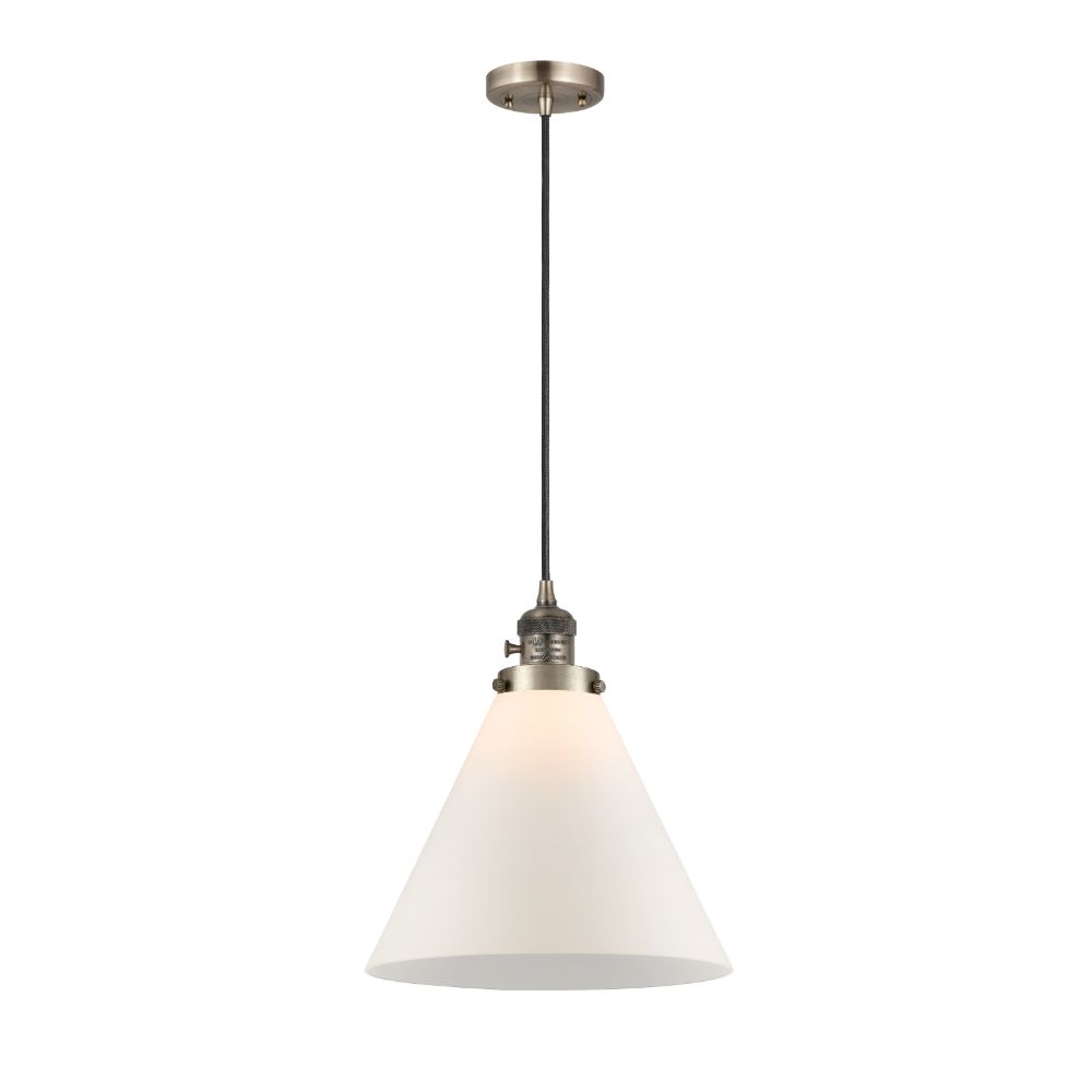 Innovations 201CSW-AB-G41-L Cone Mini Pendant with Switch in Antique Brass