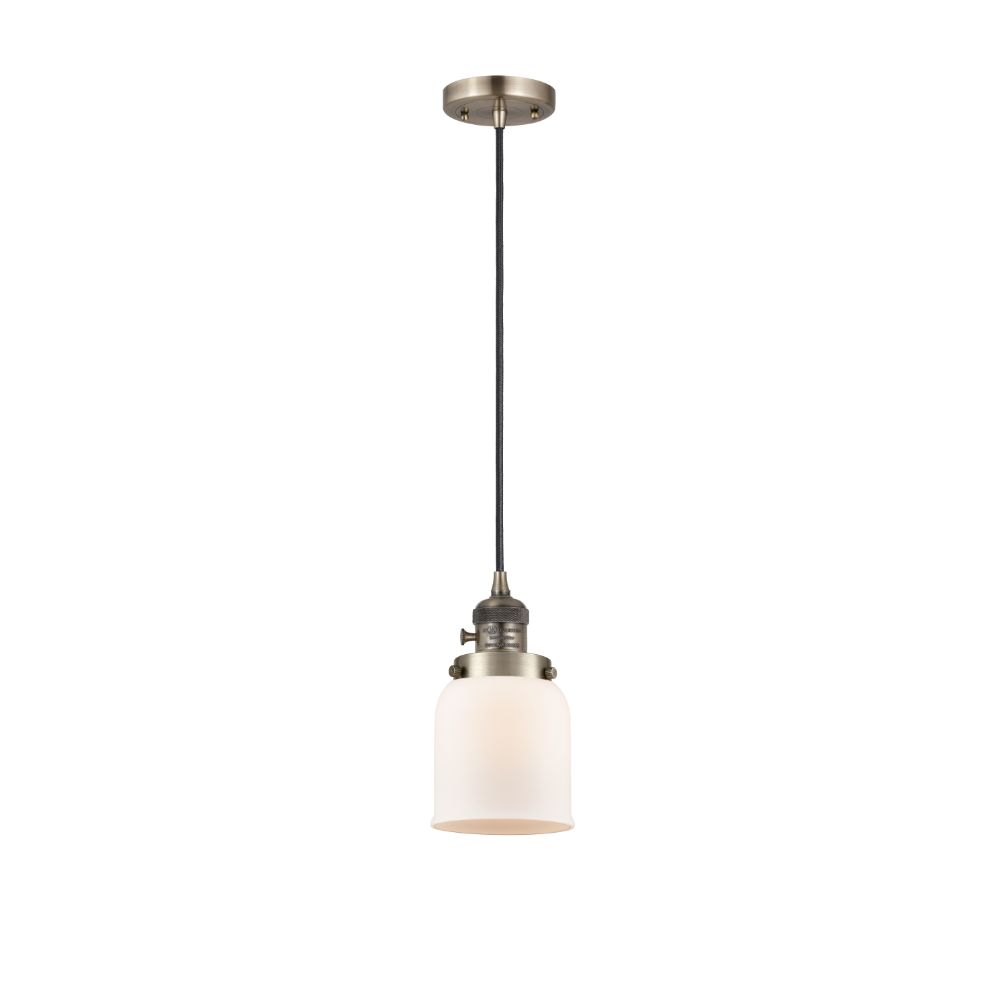Innovations 201CSW-AB-G51 Bell Mini Pendant with Switch in Antique Brass