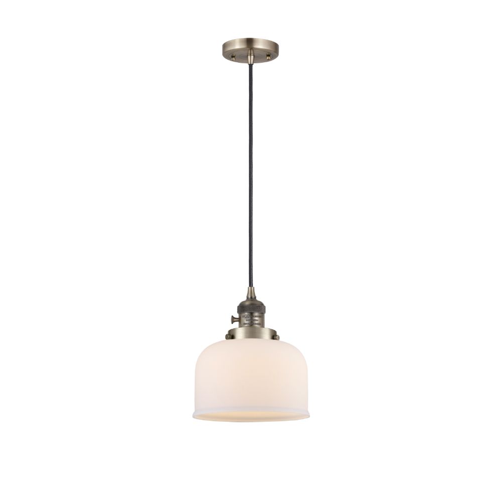Innovations 201CSW-AB-G71 Bell Mini Pendant with Switch in Antique Brass