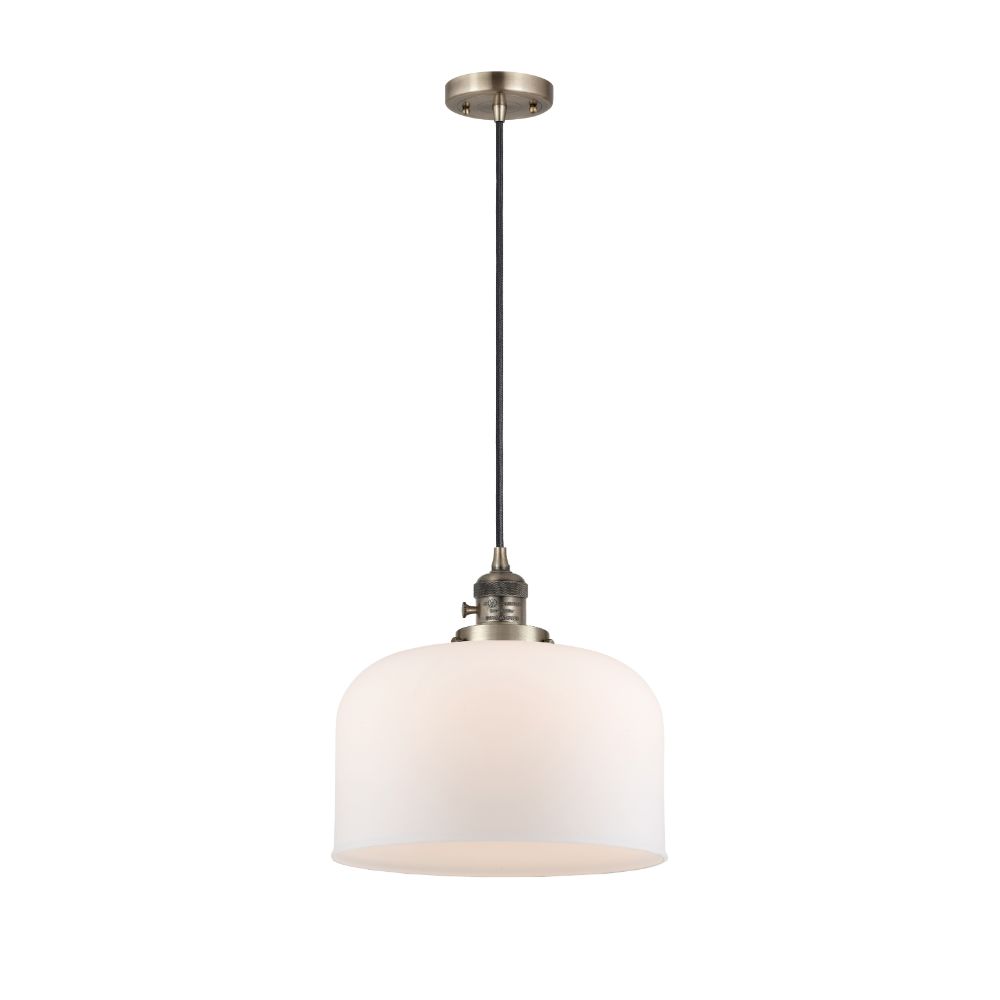 Innovations 201CSW-AB-G71-L Bell Mini Pendant with Switch in Antique Brass