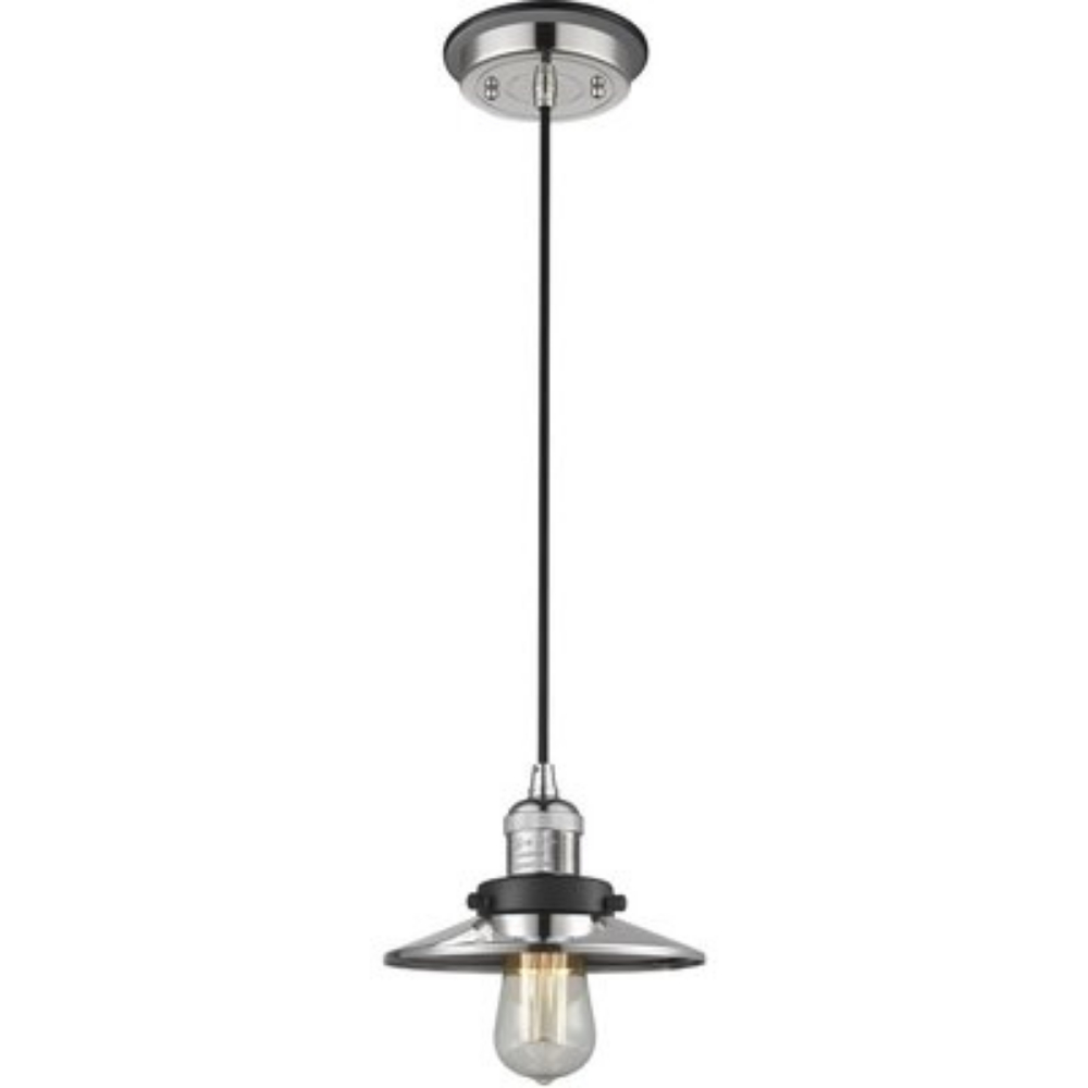 Innovations 201CSW-AB-M4 Railroad Mini Pendant with Switch in Antique Brass with Antique Brass Railroad Cone Metal Shade