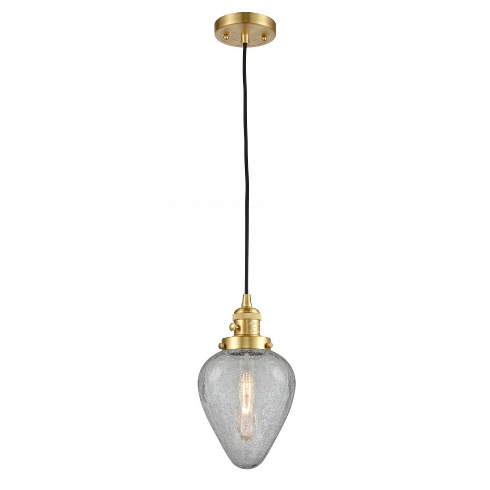 Innovations 201CSW-AC-G165 Geneseo Mini Pendant with Switch in Antique Copper