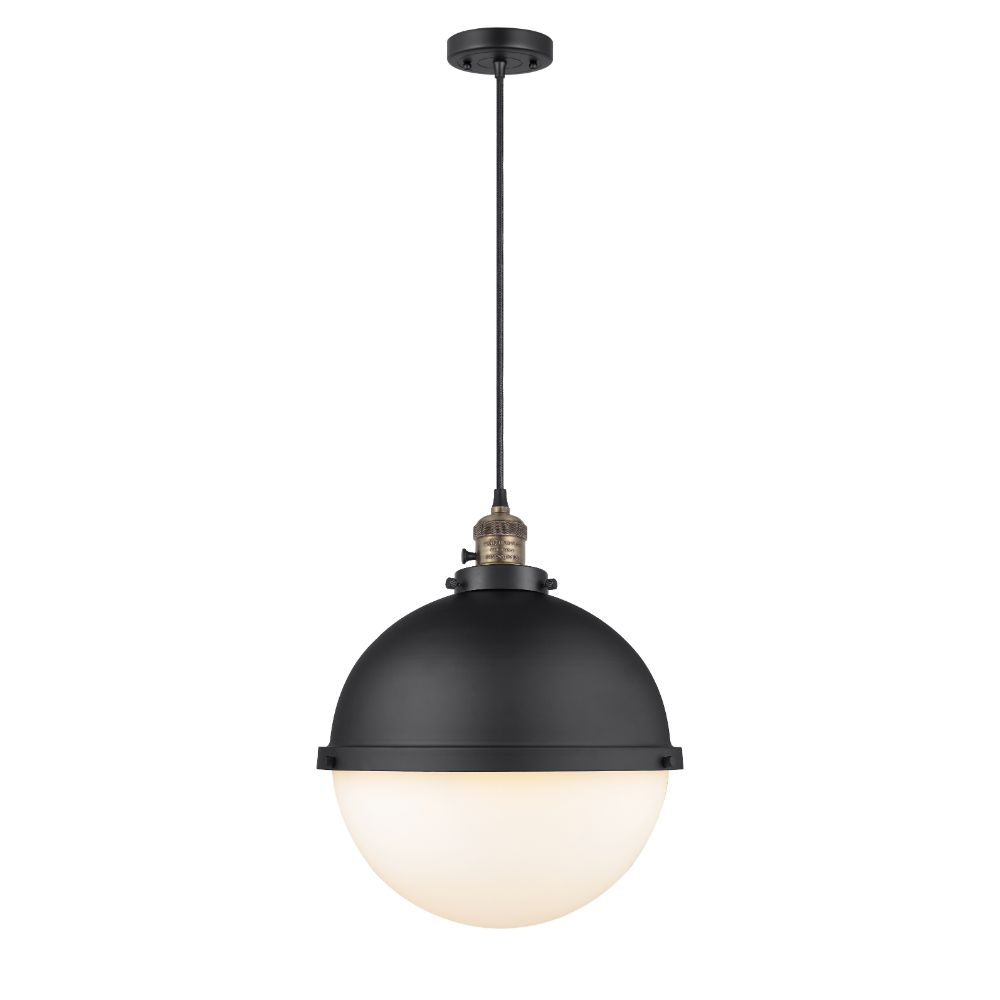 Innovations 201CSW-BAB-HFS-121-BK Hampden Pendant with Switch in Matte Black