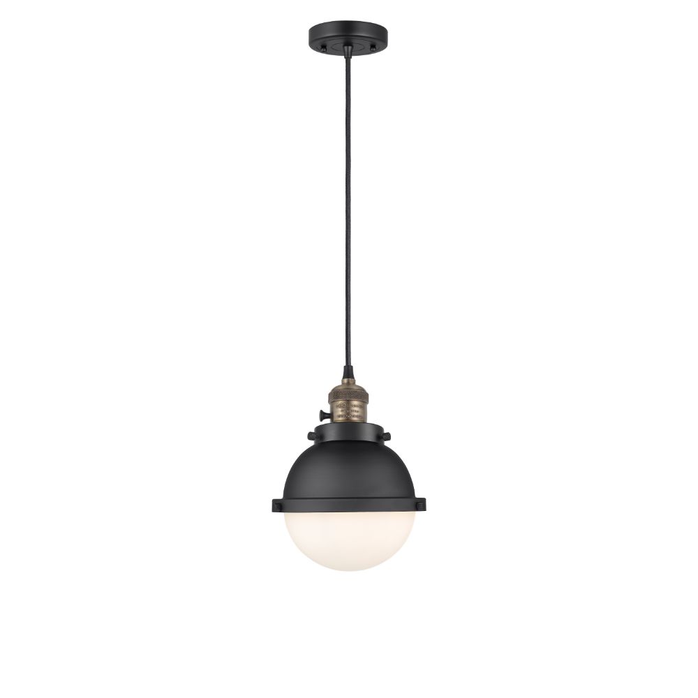 Innovations 201CSW-BAB-HFS-61-BK Hampden Mini Pendant with Switch in Matte Black