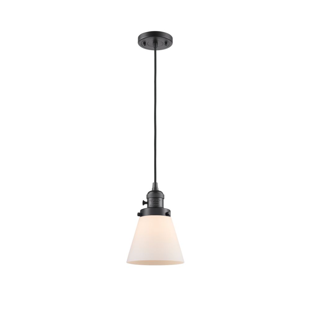 Innovations 201CSW-OB-G61 Cone Mini Pendant with Switch in Oil Rubbed Bronze