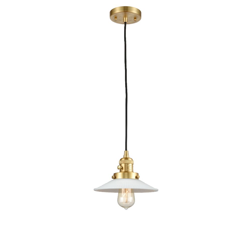 Innovations 201CSW-SG-G1 Halophane Mini Pendant with Switch in Satin Gold