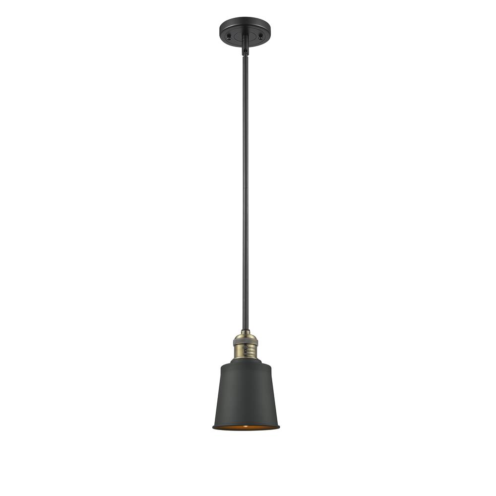 Innovations 201S-BAB-M9-LED 1 Light Vintage Dimmable LED Addison 5 inch Mini Pendant in Black Antique Brass