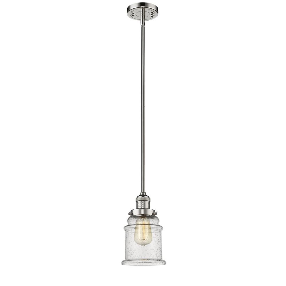 Innovations 201S-PN-G184-LED 1 Light Vintage Dimmable LED Canton 6.5 inch Mini Pendant in Polished Nickel