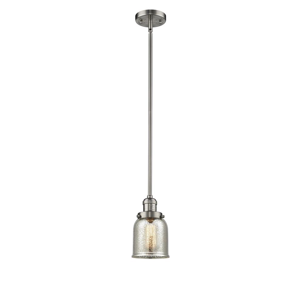 Innovations 201S-SN-G58-LED 1 Light Vintage Dimmable LED Small Bell 5 inch Mini Pendant