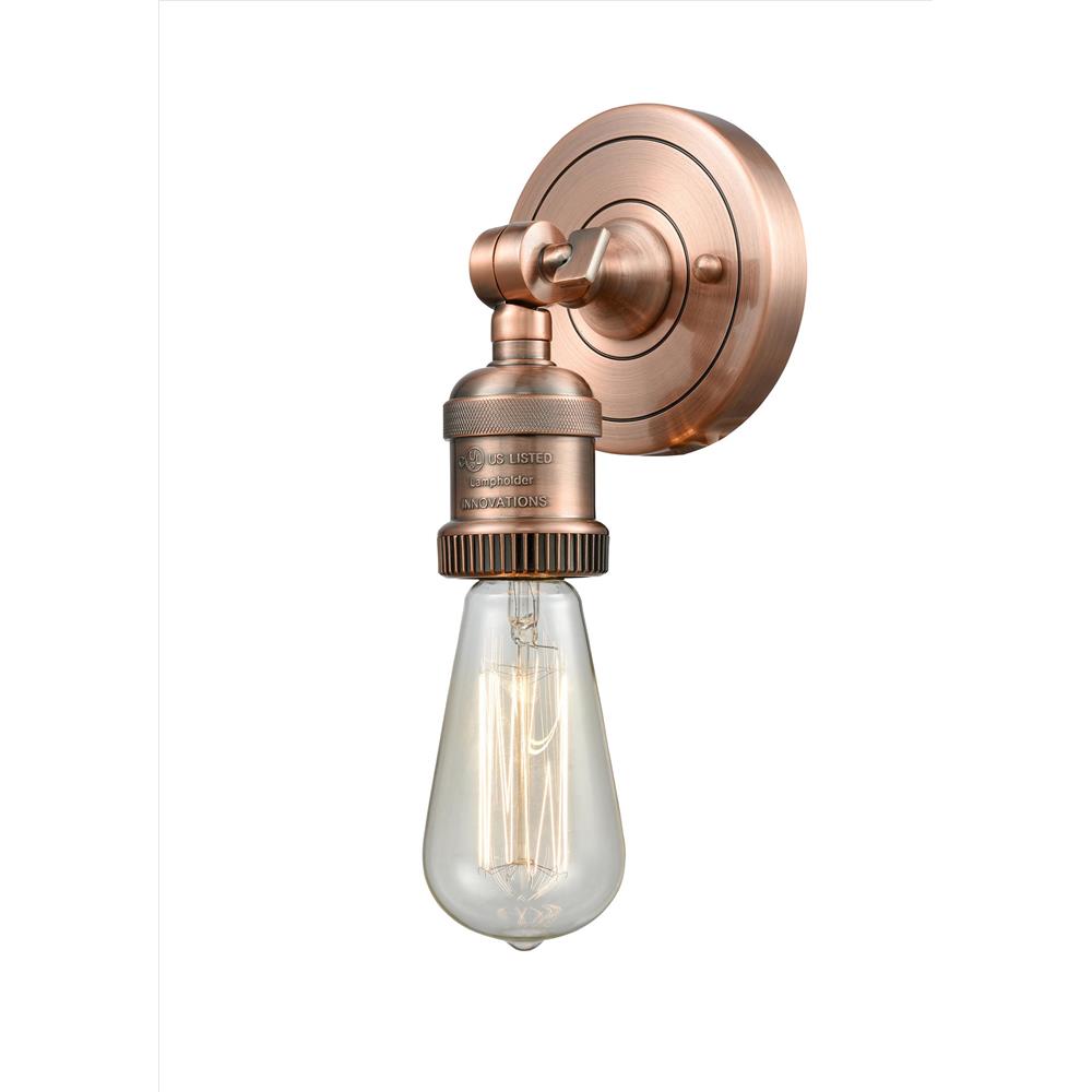 Innovations 202ADA-AC Franklin Restoration Bare Bulb 1 Light Sconce in Antique Copper