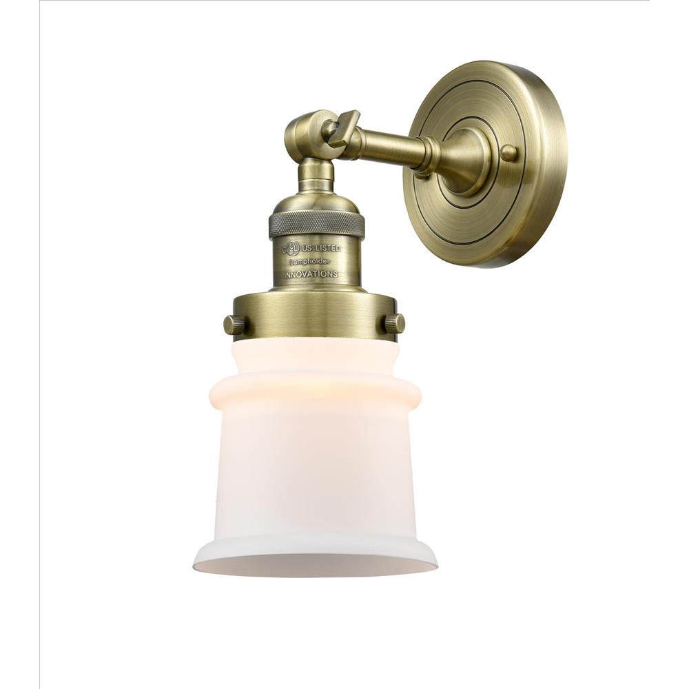 Innovations 203-AB-G181S Franklin Restoration Small Canton 1 Light Sconce in Antique Brass