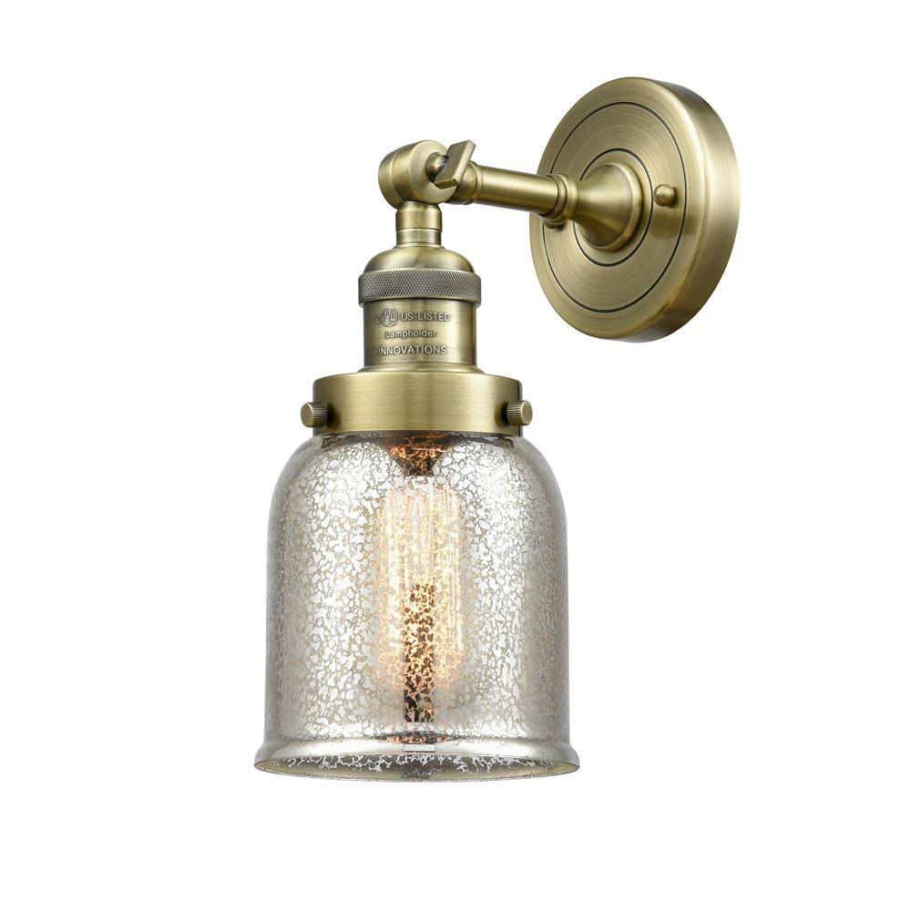 Innovations 203-AB-G58 1 Light Small Bell 5 inch Sconce