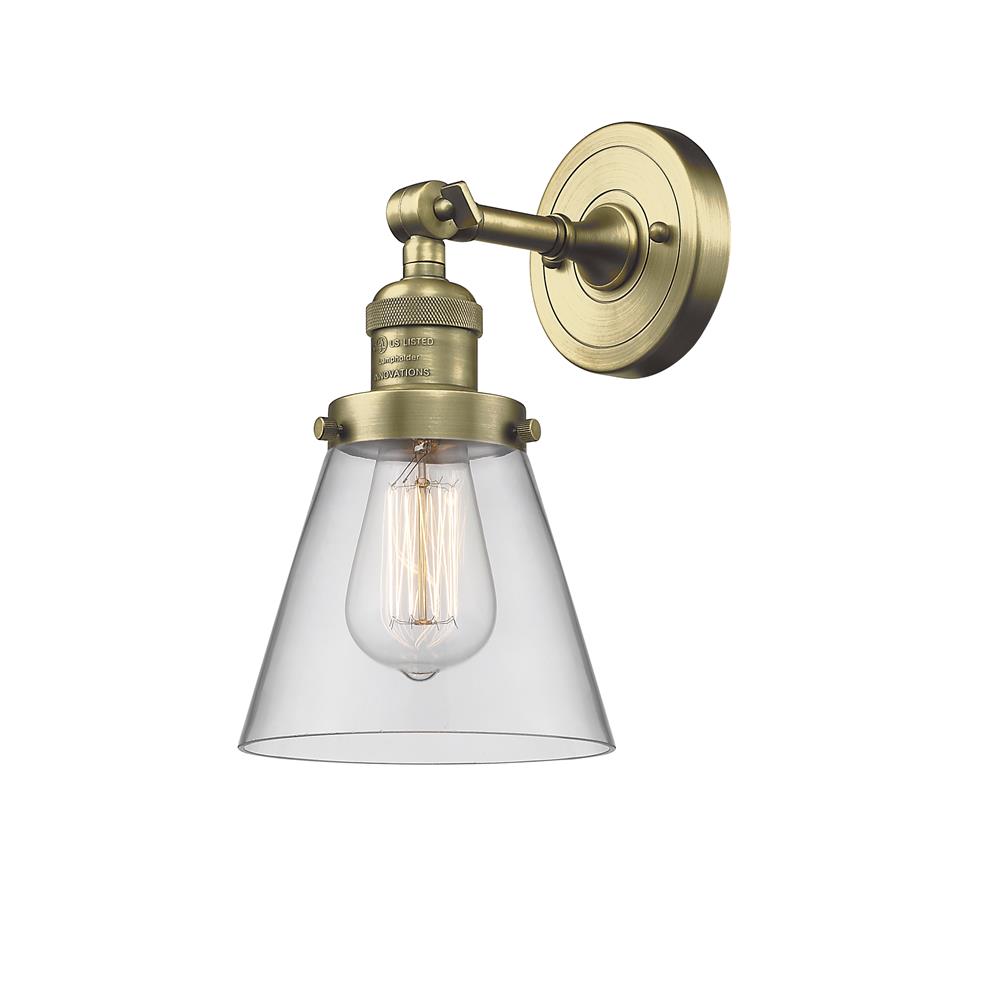 Innovations 203-AB-G62 1 Light Small Cone 6 inch Sconce