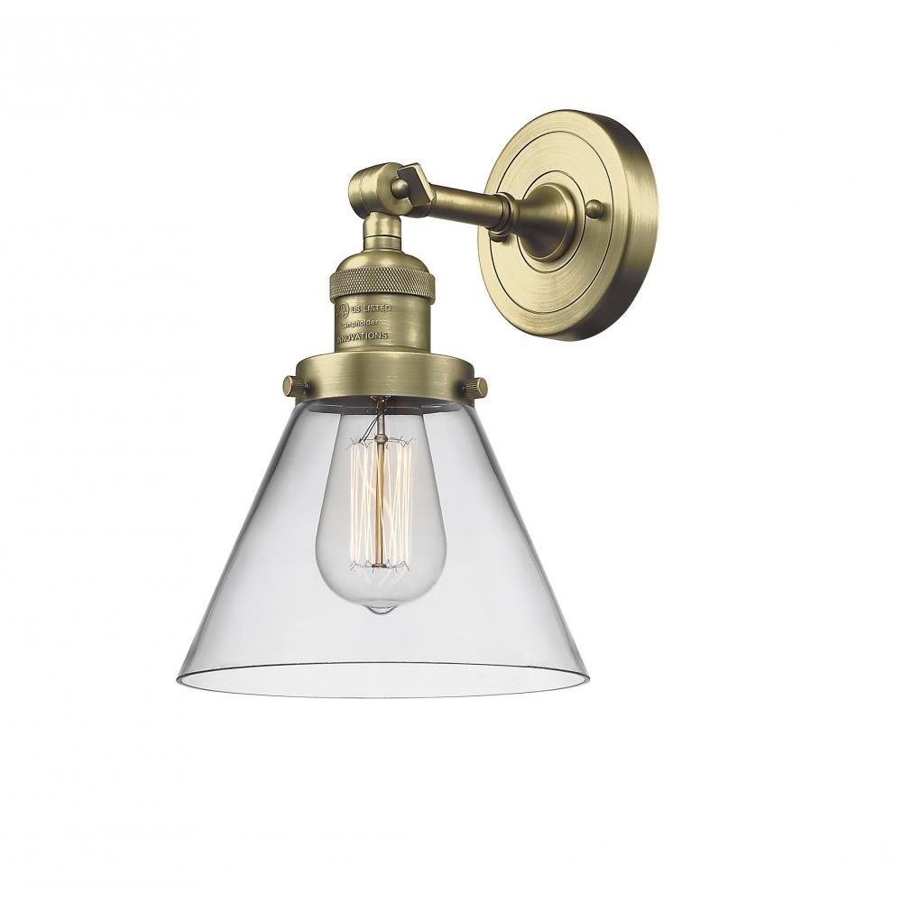 Innovations 203-AB-LED Bare Bulb 1 Light 5" Sconce LED Bulb in Antique Brass