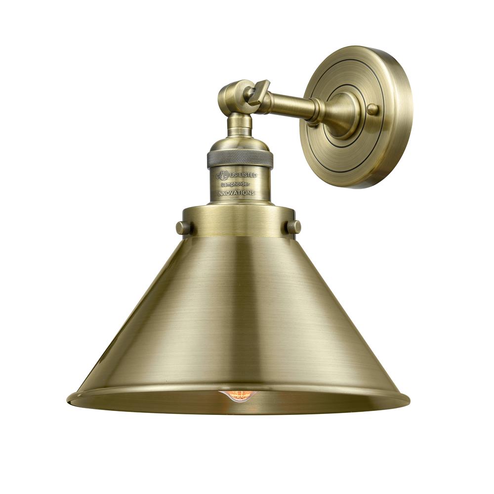 Innovations 203-AB-M10-AB Franklin Restoration Briarcliff 1 Light Sconce in Antique Brass