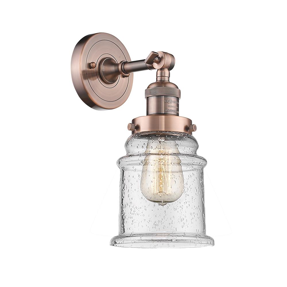Innovations 203-AC-G184-LED 1 Light Vintage Dimmable LED Canton 6.5 inch Sconce in Antique Copper