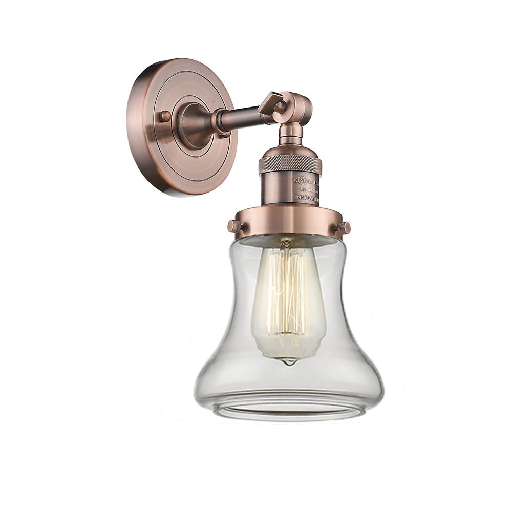 Innovations 203-AC-G192-LED 1 Light Vintage Dimmable LED Bellmont 6.5 inch Sconce in Antique Copper