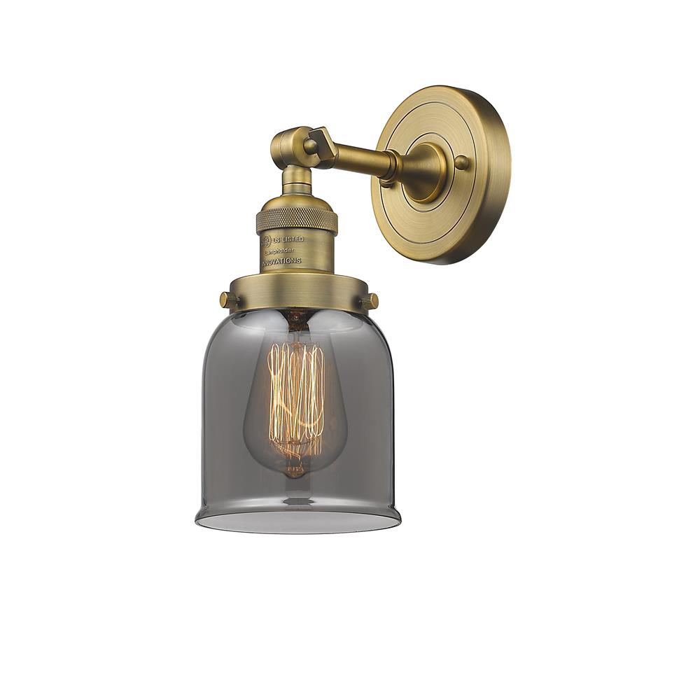 Innovations 203-BB-G53-LED 1 Light Vintage Dimmable LED Small Bell 5 inch Sconce in Brushed Brass