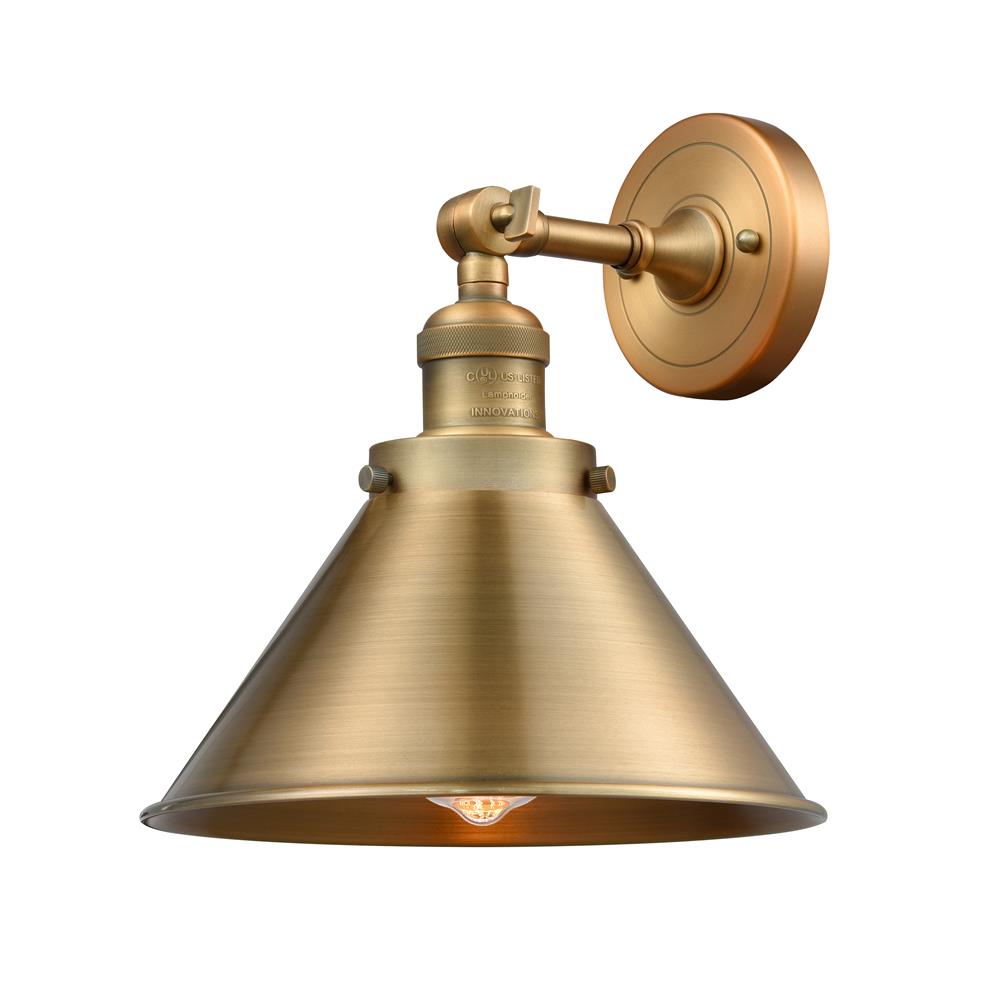 Innovations 203-BB-M10-BB Franklin Restoration Briarcliff 1 Light Sconce in Brushed Brass