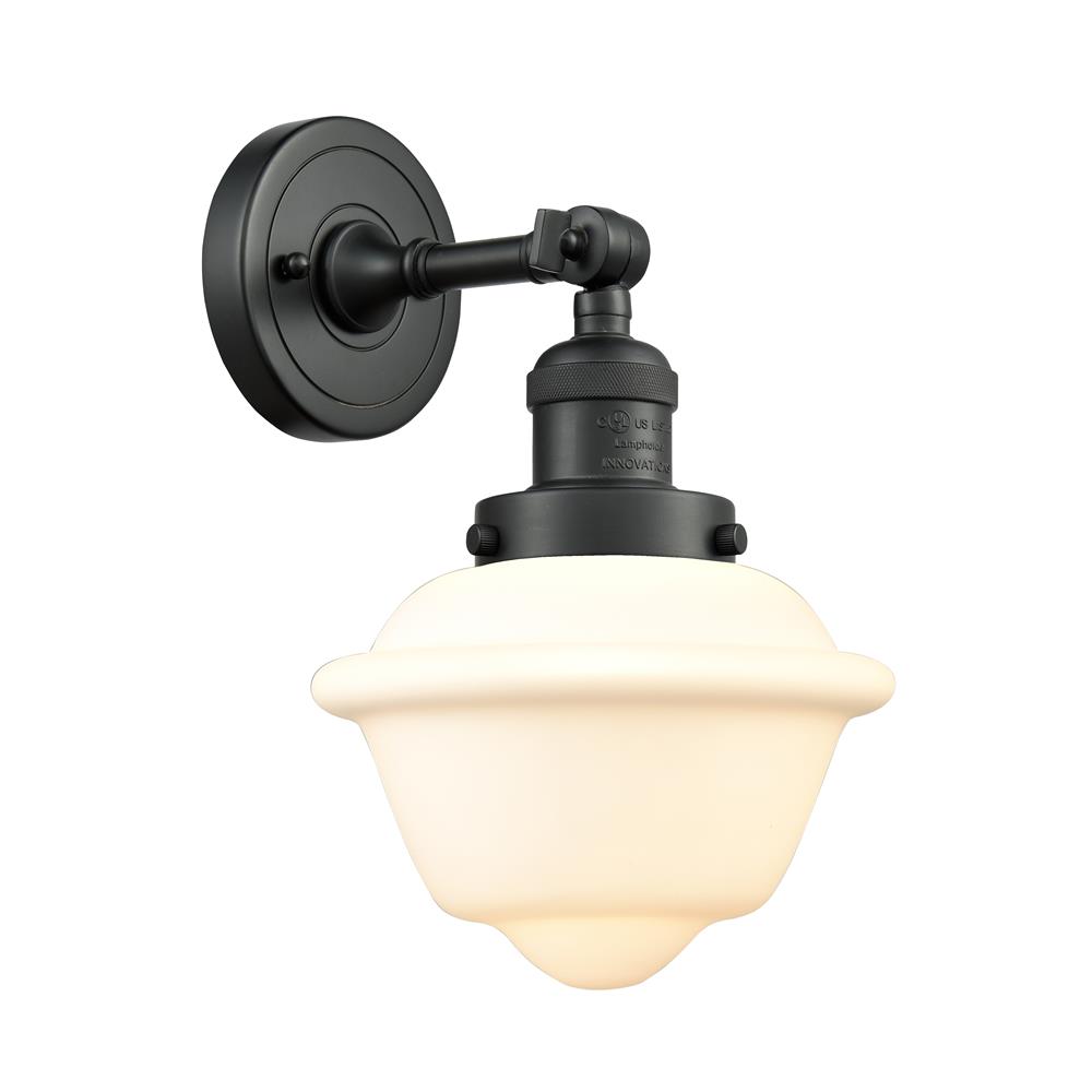 Innovations 203-BK-G531-LED 1 Light Vintage Dimmable LED Small Oxford 8 inch Sconce