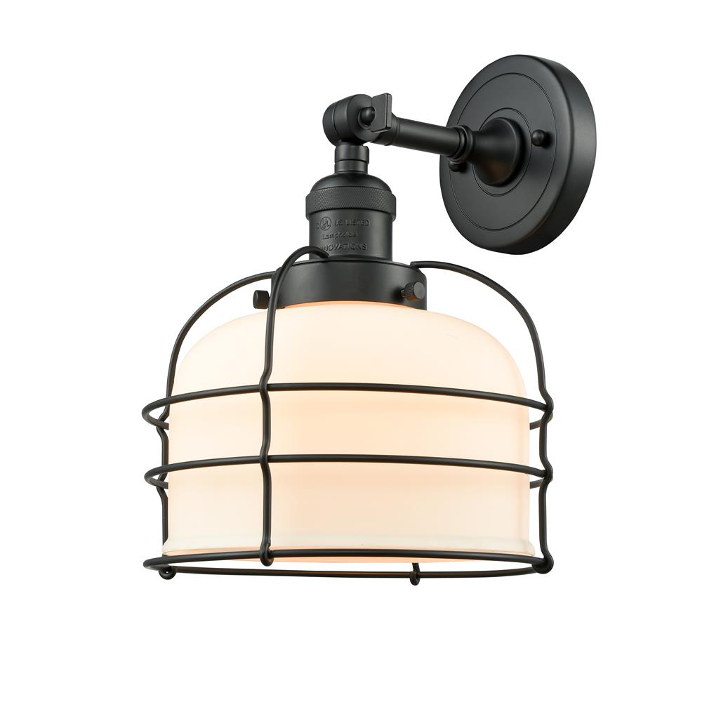 Innovations 203-BK-G71-CE 1 Light Large Bell Cage 8 inch Sconce
