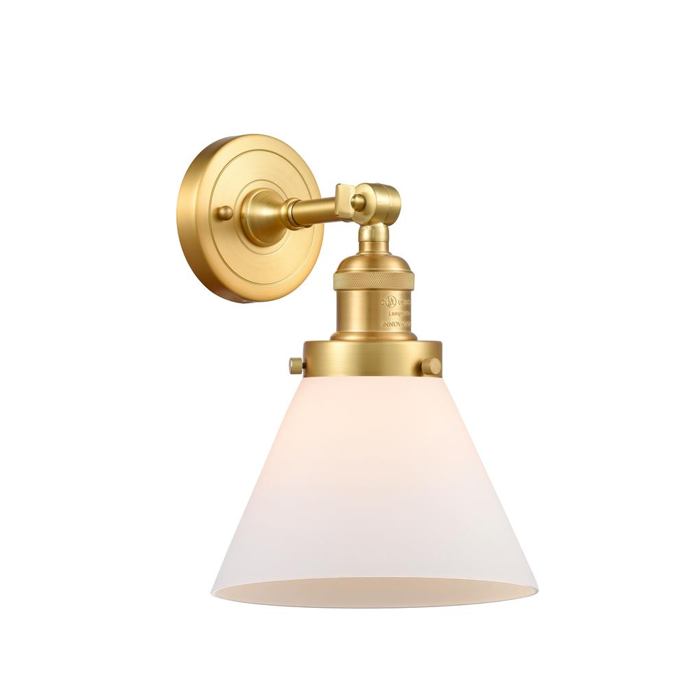 Innovations 203-SG-G41 Satin Gold Large Cone 1 Light Sconce
