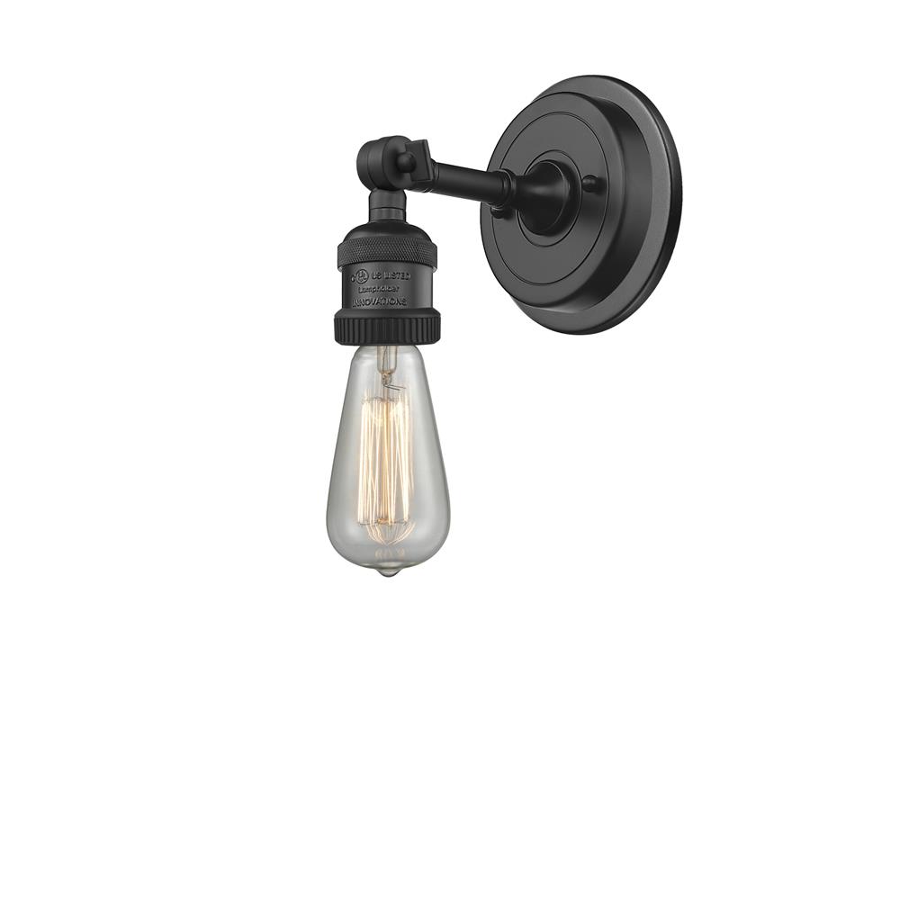 Innovations 203BP-BK Bare Bulb 1 Light Sconce in Matte Black