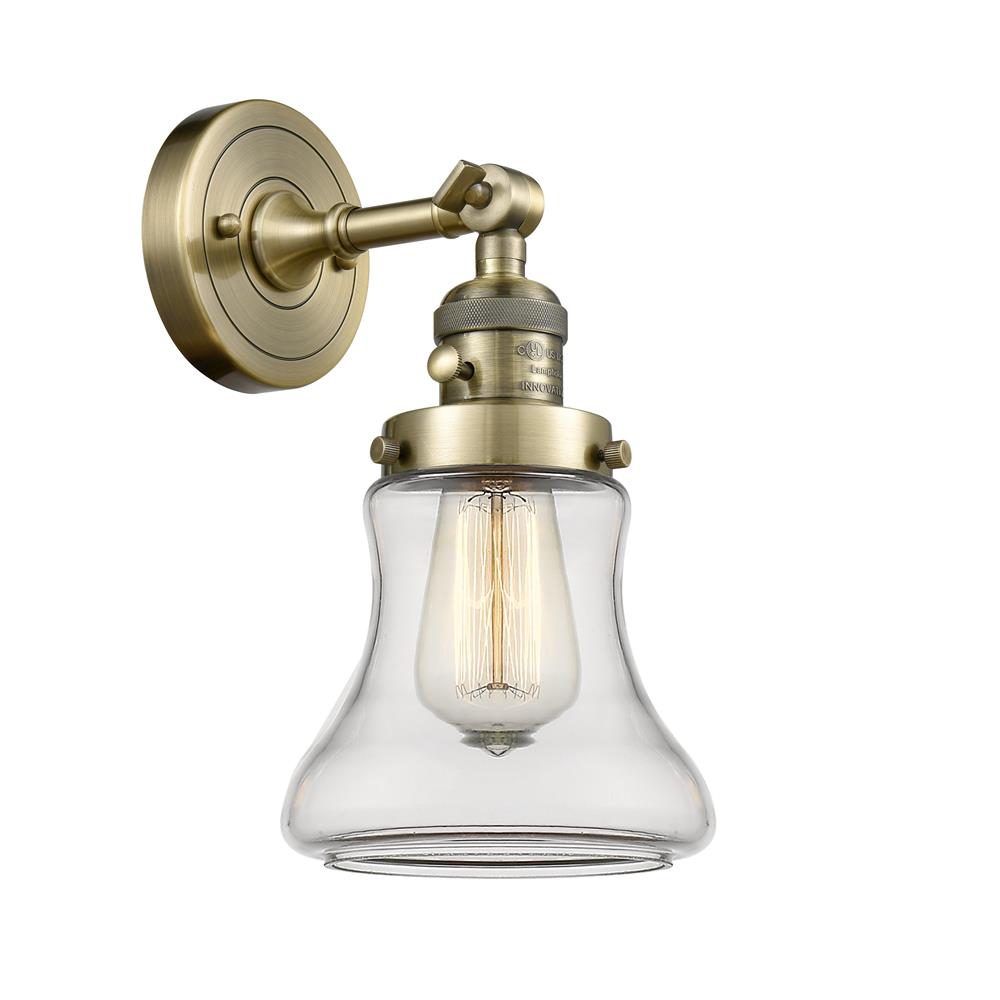Innovations 203SW-AB-G192 1 Light Bellmont 6.5 inch Sconce with a "High-Low-Off" Switch.