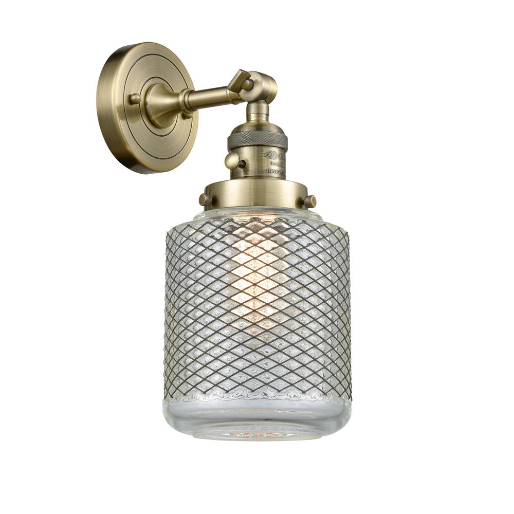 Innovations 203SW-AB-G262 1 Light Stanton 6 inch Sconce with a "High-Low-Off" Switch.