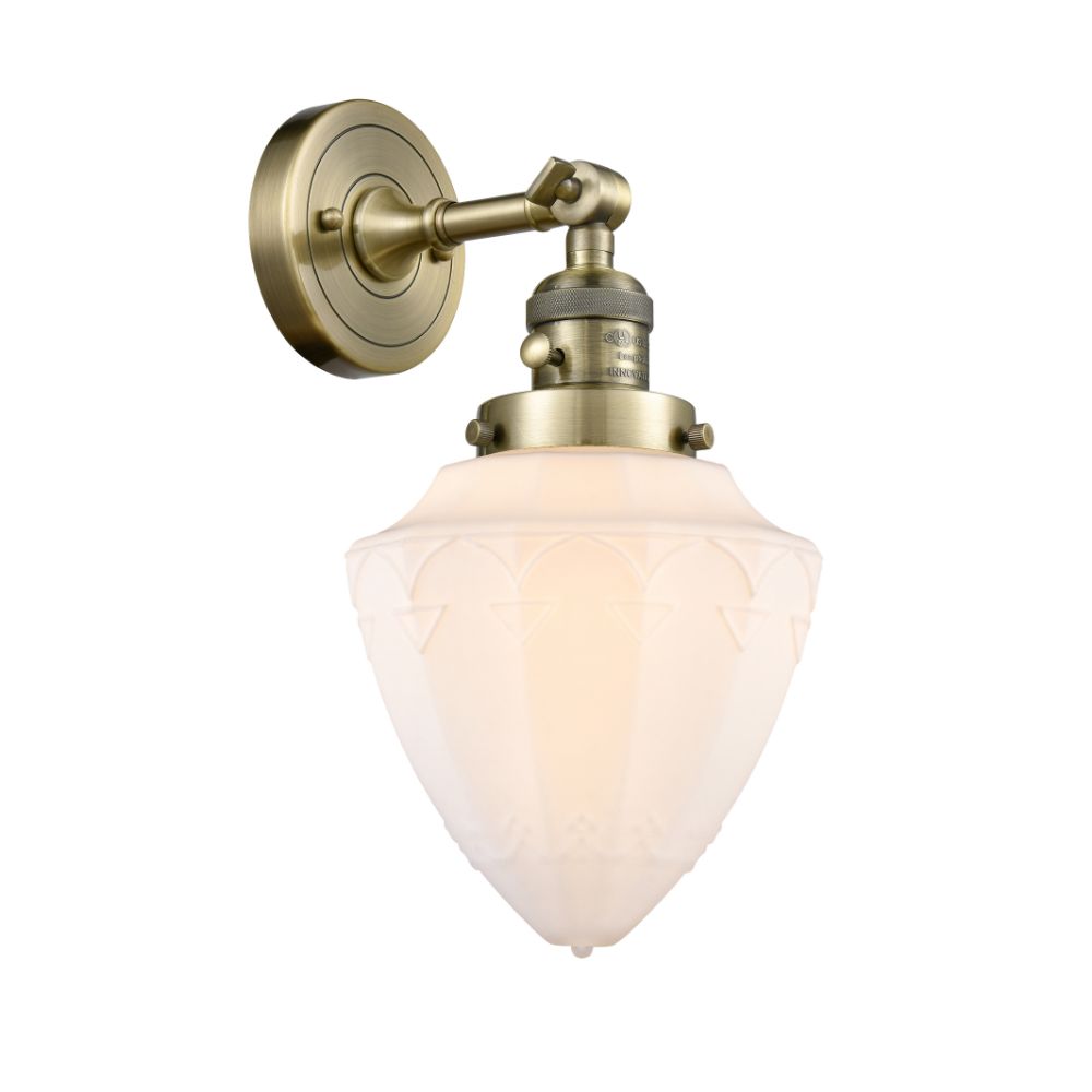Innovations 203SW-AB-G661-7 Bullet 1 Light 7.5 inch Sconce with Switch in Antique Brass