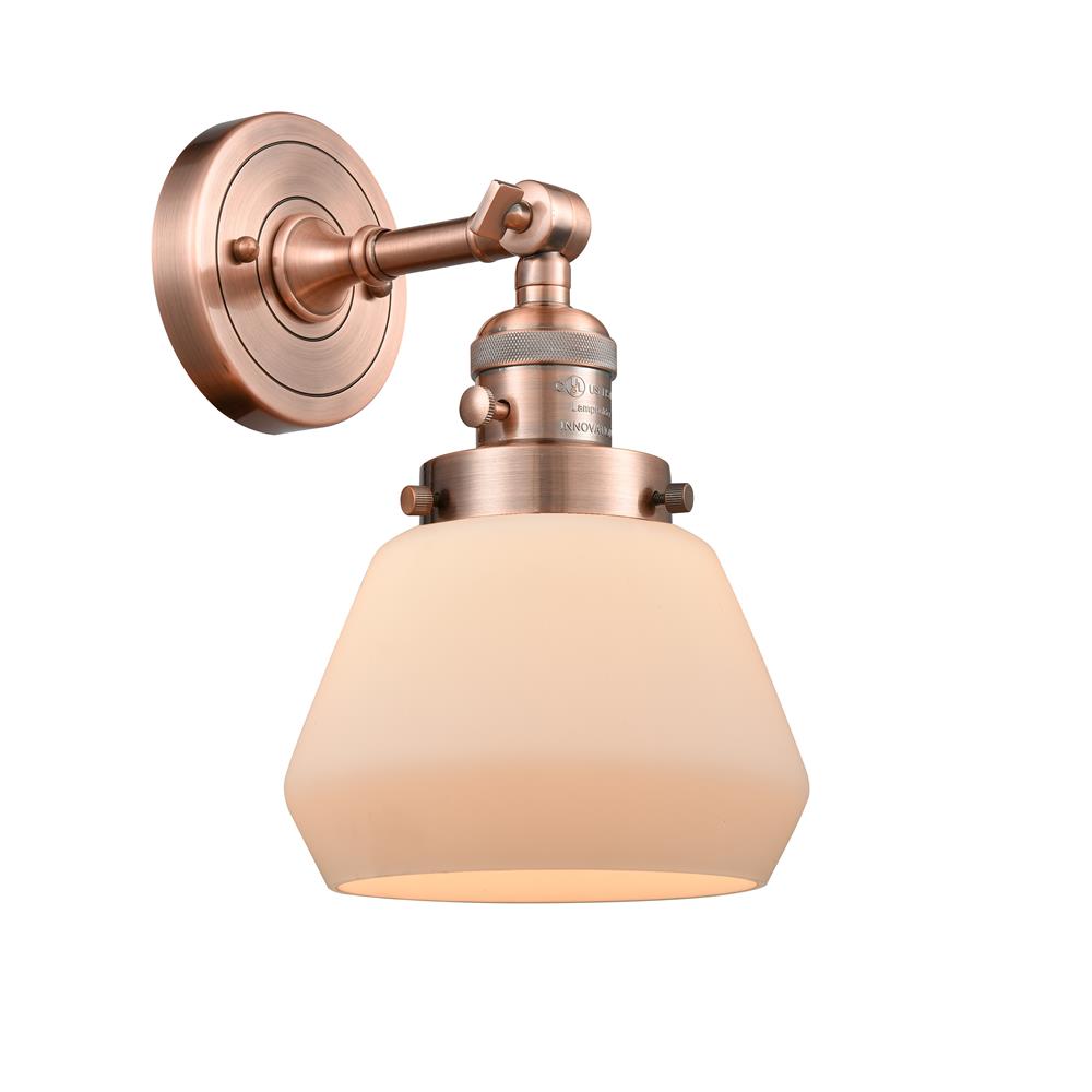 Innovations 203SW-AC-G171 1 Light Fulton 7 inch Sconce with a "High-Low-Off" Switch.