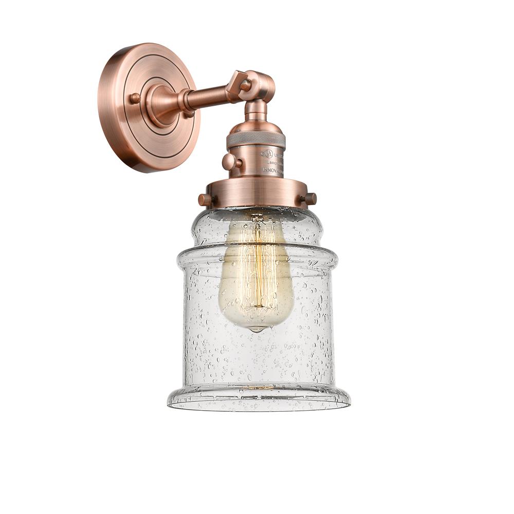 Innovations 203SW-AC-G184-LED 1 Light Vintage Dimmable LED Canton 6.5 inch Sconce with a "High-Low-Off" Switch.