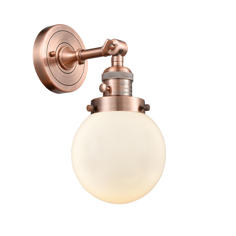 Innovations 203SW-AC-G201-6 1 Light Beacon 6 inch Sconce with a "High-Low-Off" Switch.
