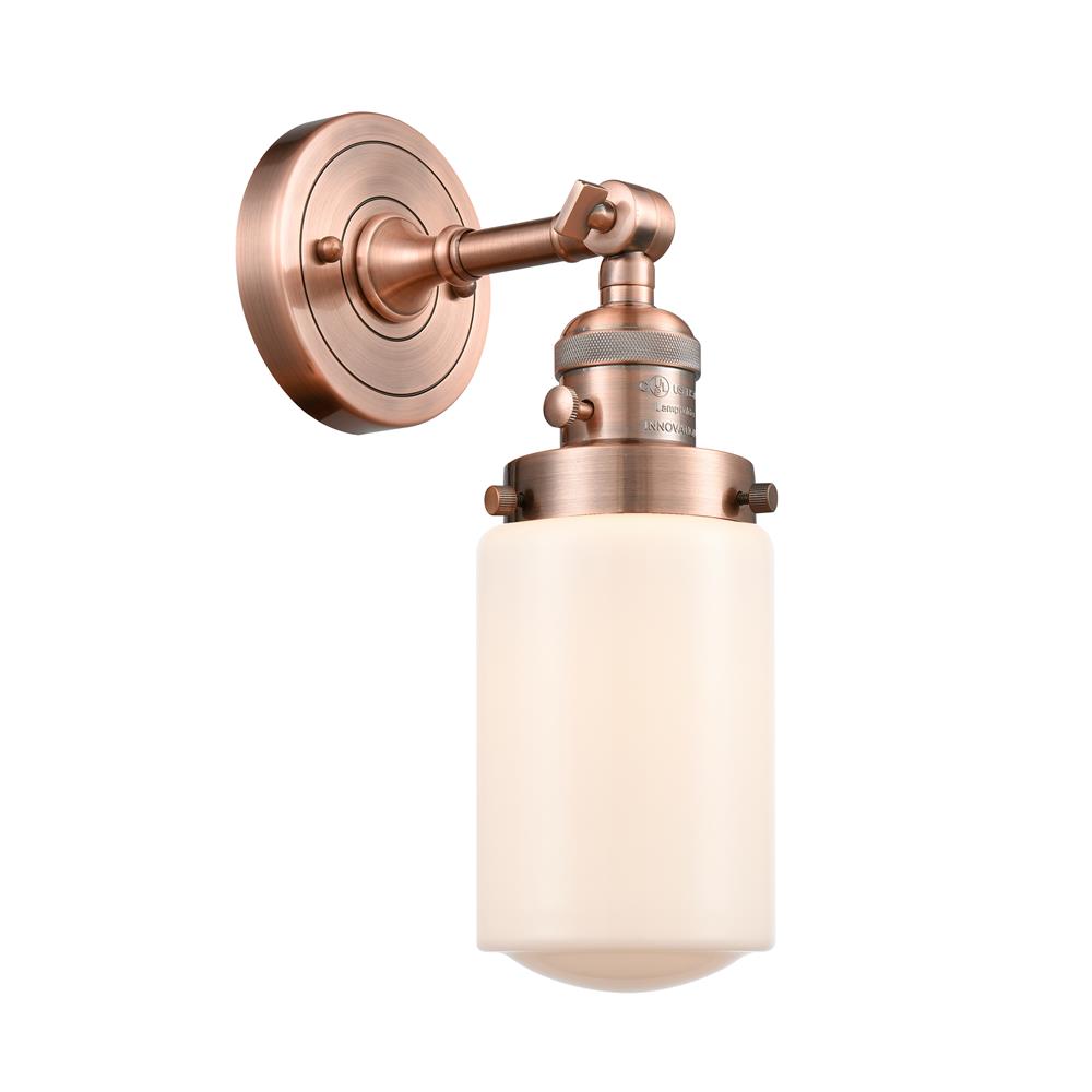 Innovations 203SW-AC-G311 Dover Sconce 1 Light  in Antique Copper