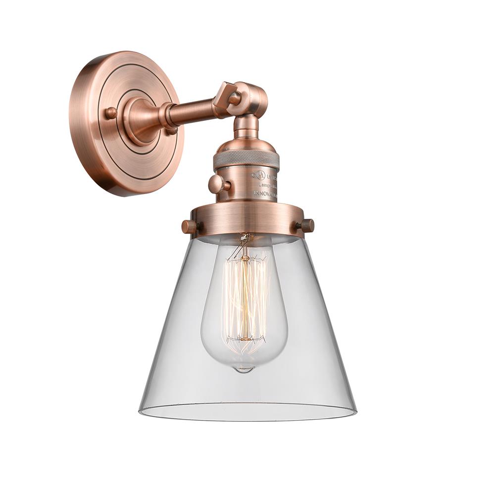 Innovations 203SW-AC-G62 1 Light Small Cone 6 inch Sconce with a "High-Low-Off" Switch.