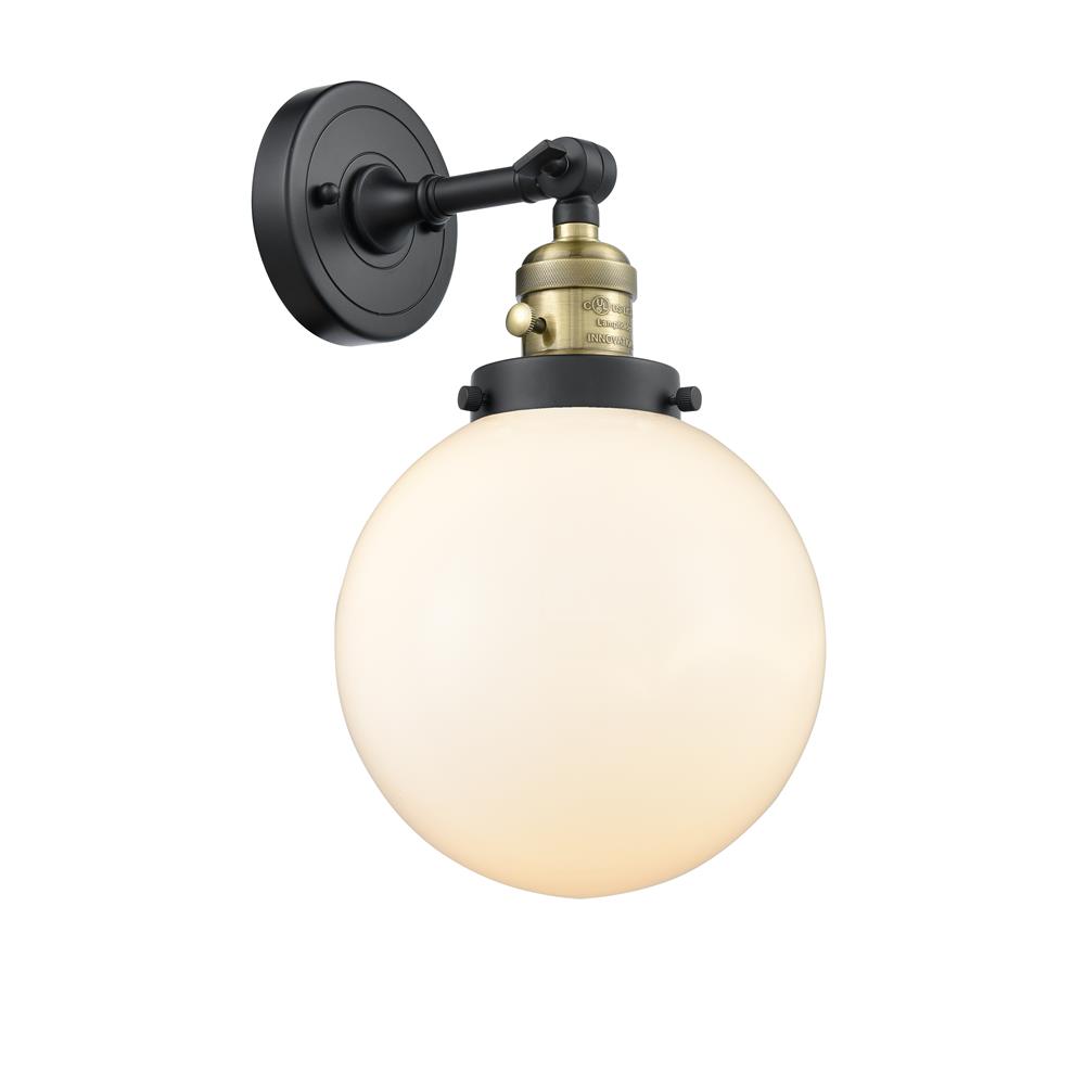 Innovations 203SW-BAB-G201-8 1 Light Beacon 8 inch Sconce with a "High-Low-Off" Switch.