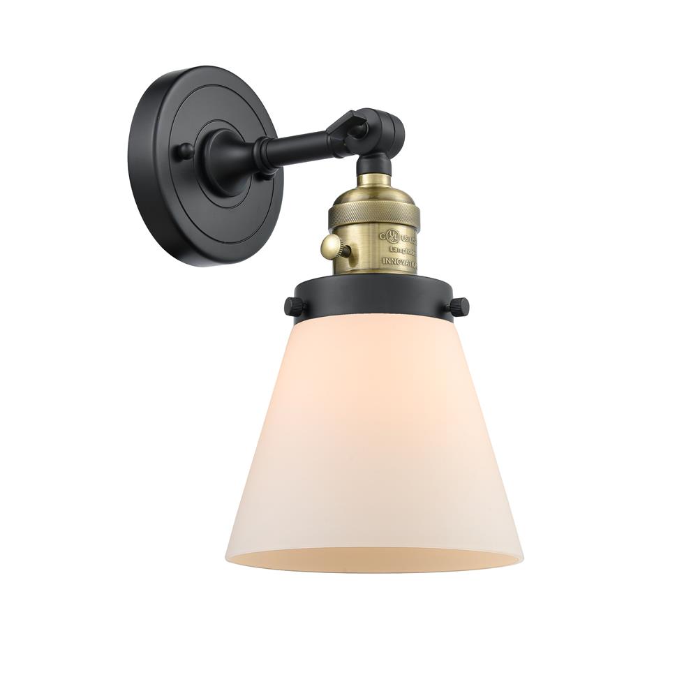 Innovations 203SW-BAB-G61 1 Light Small Cone 6 inch Sconce with a "High-Low-Off" Switch.
