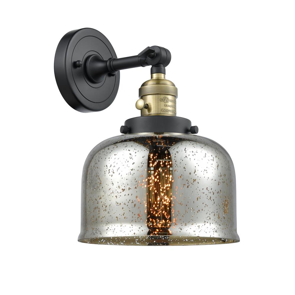 Innovations 203SW-BAB-G78 1 Light Large Bell 8 inch Sconce with a "High-Low-Off" Switch.