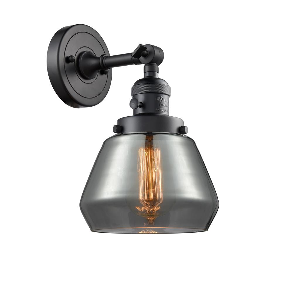 Innovations 203SW-BK-G173 1 Light Fulton 7 inch Sconce with a "High-Low-Off" Switch.
