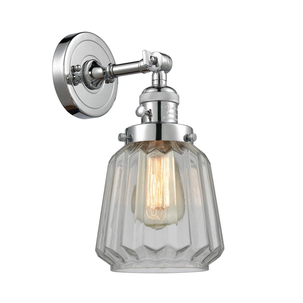 Innovations 203SW-PC-G142 1 Light Chatham 6 inch Sconce with a "High-Low-Off" Switch.