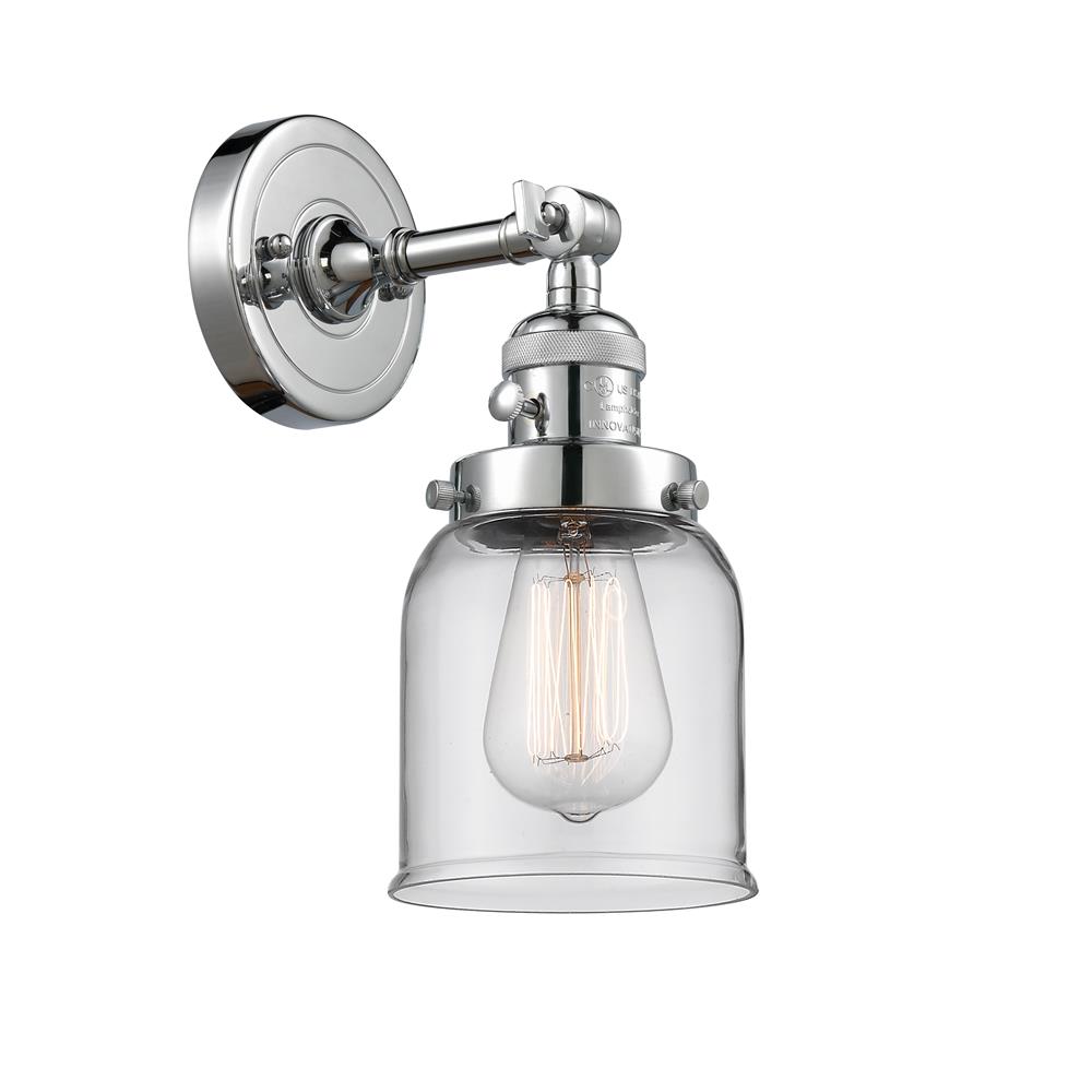 Innovations 203SW-PC-G52 1 Light Small Bell 5 inch Sconce with a "High-Low-Off" Switch.