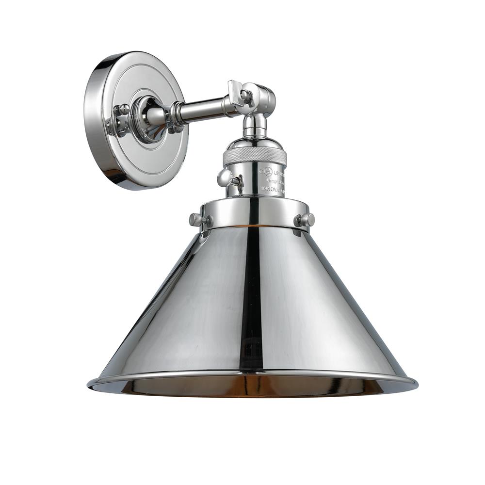Innovations 203SW-PC-M10-PC 1 Light Briarcliff 10 inch Sconce with a "High-Low-Off" Switch.