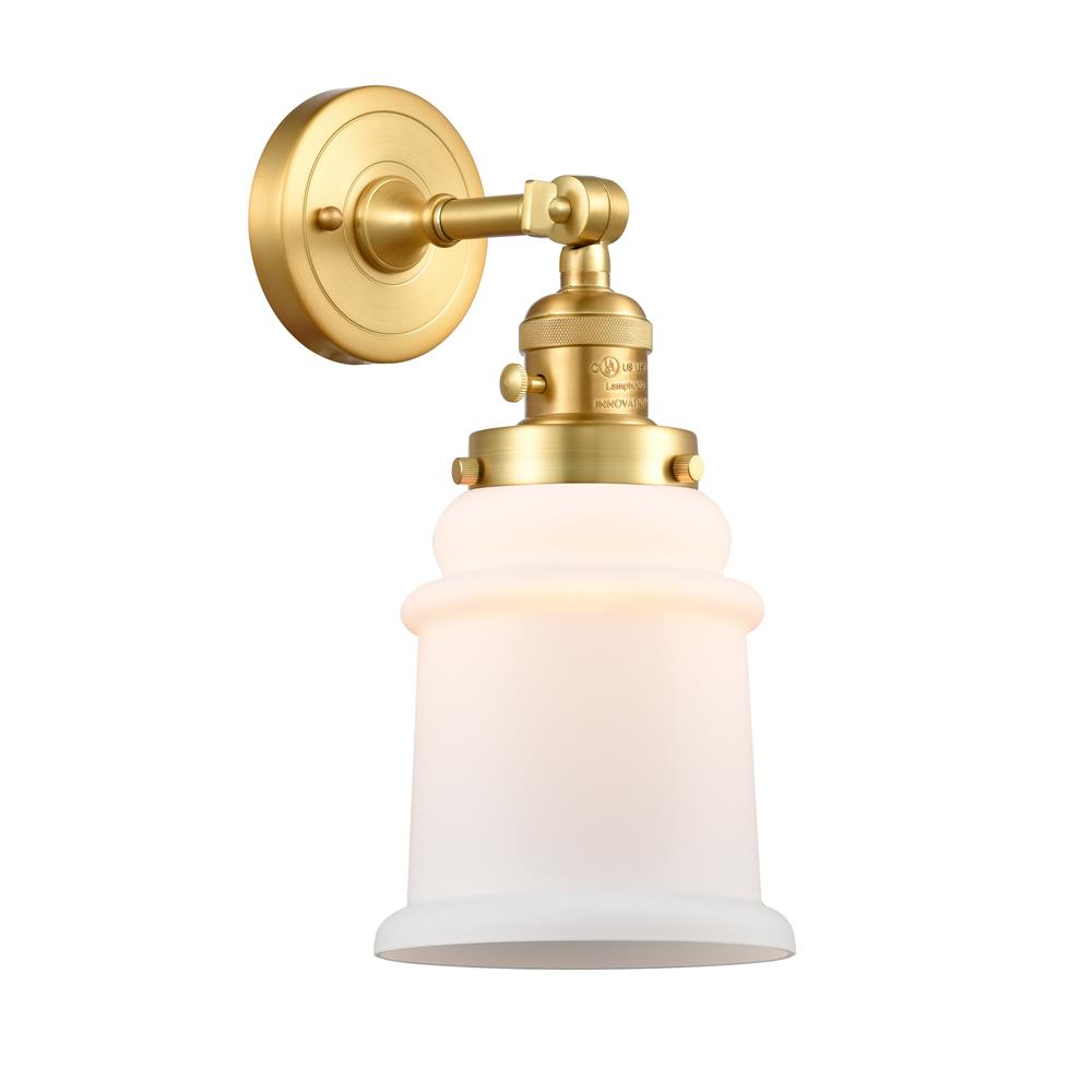 Innovations 203SW-SG-G181 Canton Sconce 1 Light  in Satin Gold