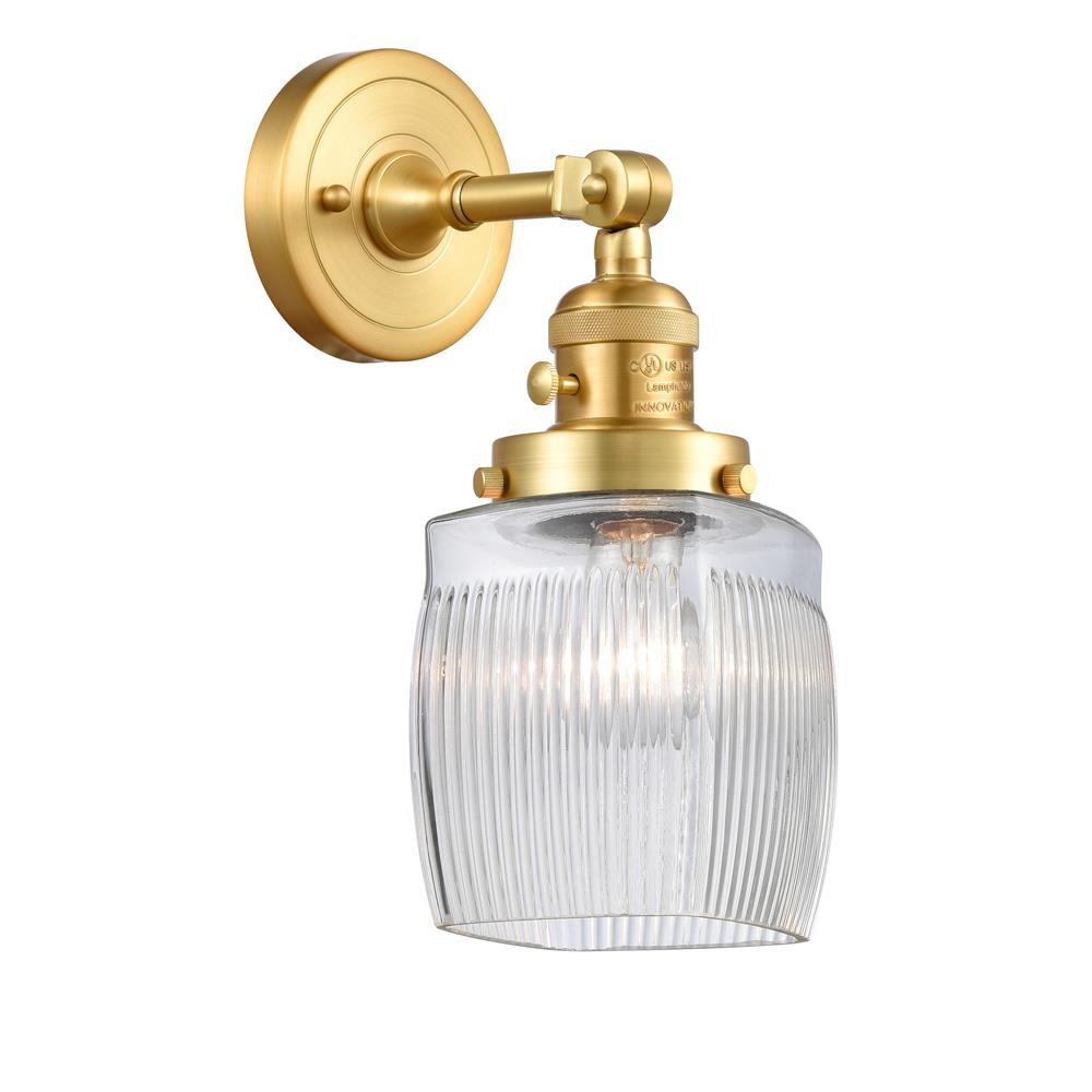 Innovations 203SW-SG-G302 Colton Sconce 1 Light  in Satin Gold