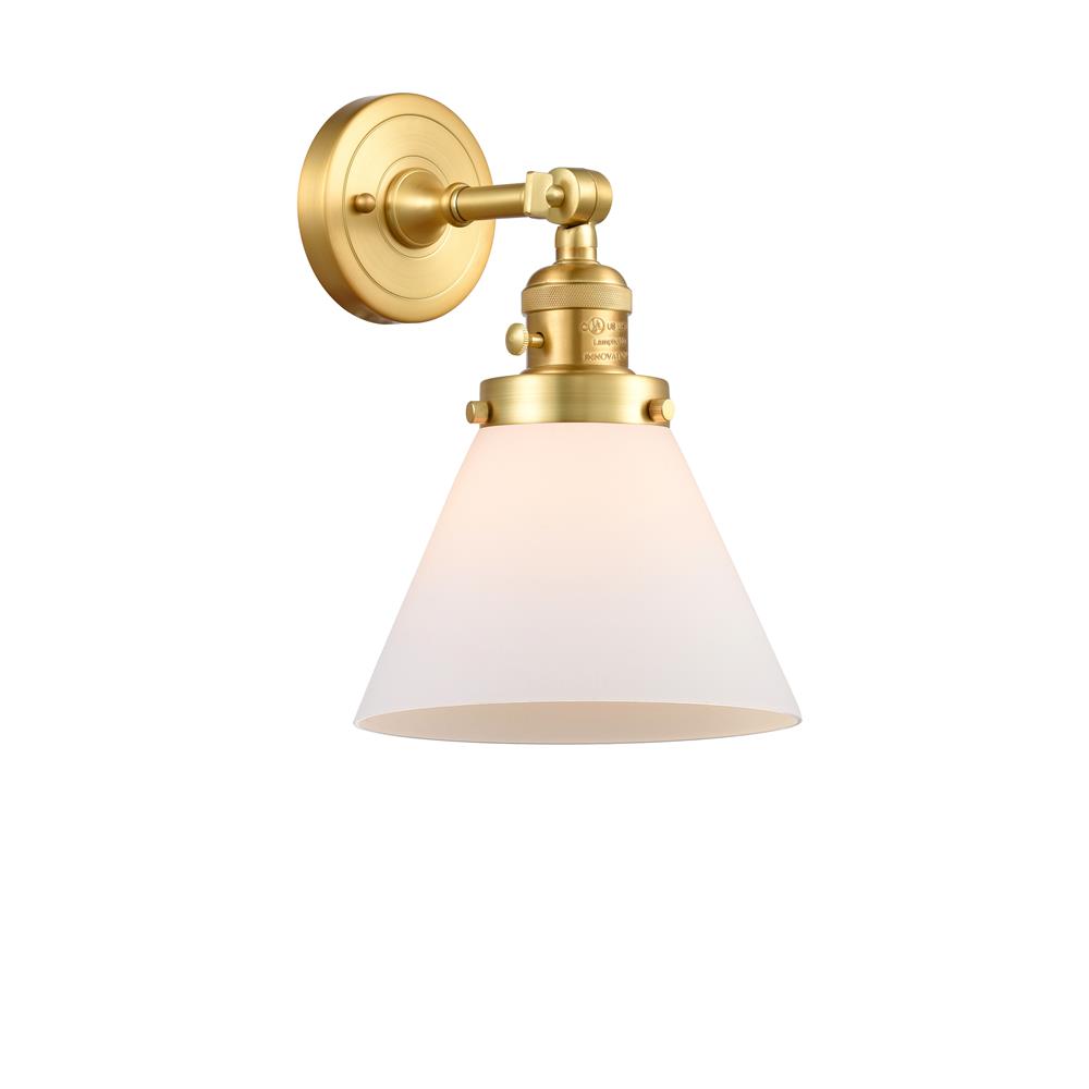 Innovations 203SW-SG-G41 Large Cone Sconce 1 Light  in Satin Gold