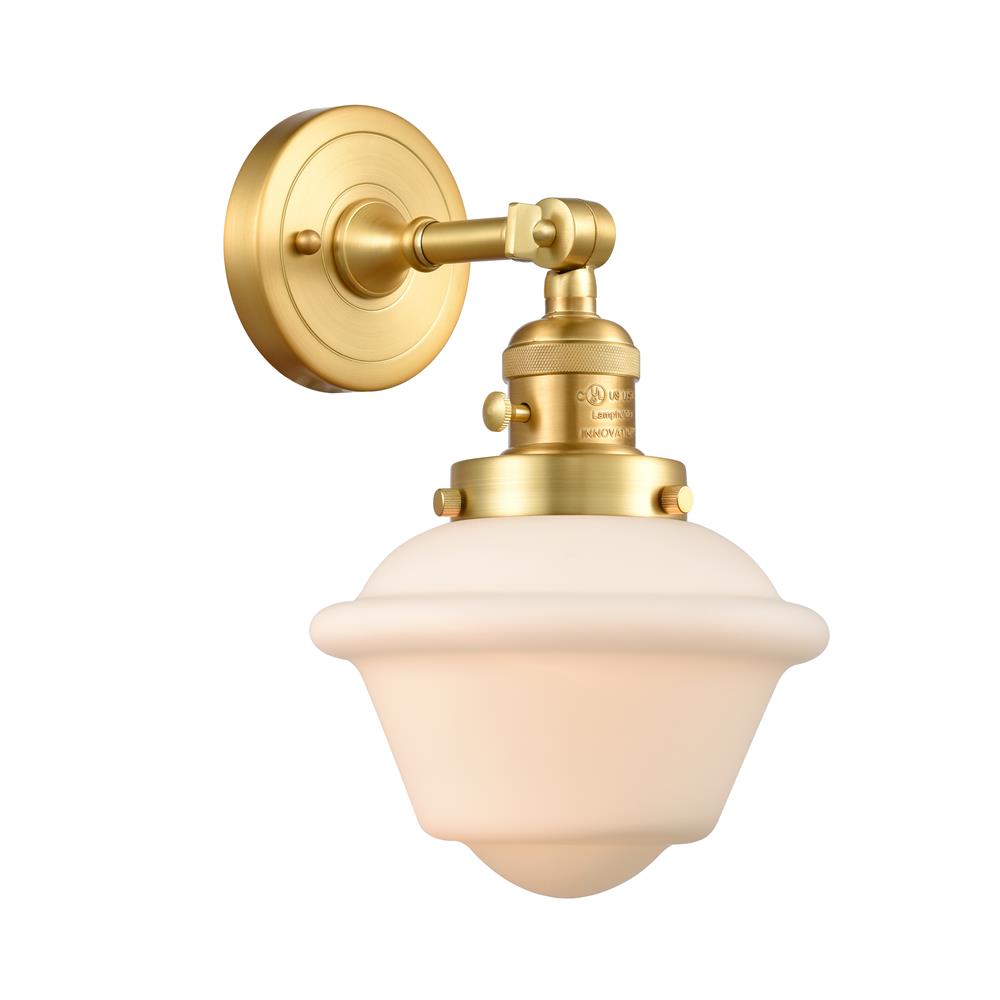 Innovations 203SW-SG-G531 Small Oxford Sconce 1 Light  in Satin Gold