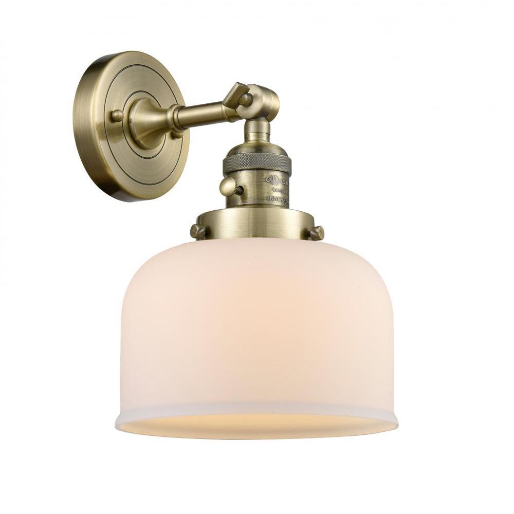 Innovations 203SW-SG-G78 Bell Sconce with Switch in Satin Gold