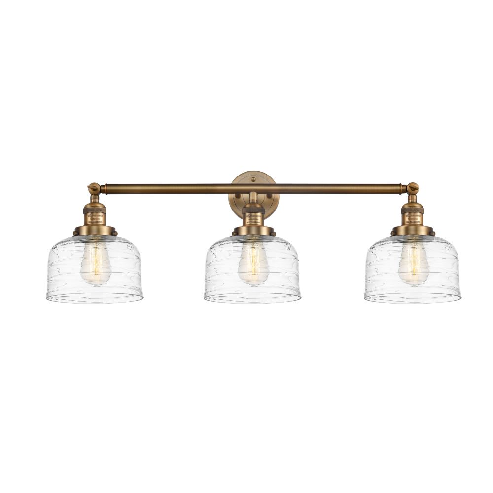Innovations 205-BB-G713 Large Bell 3 Light Bath Vanity Light in Brushed Brass
