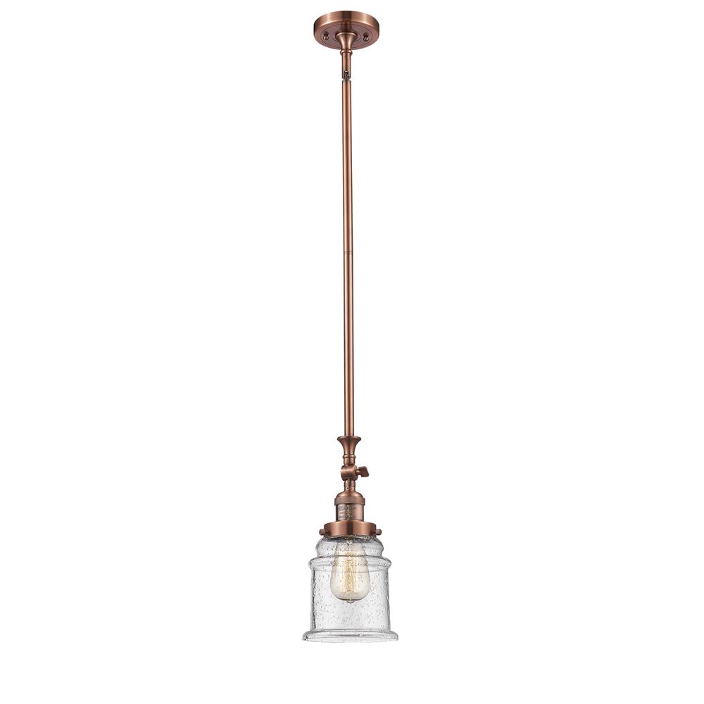 Innovations 206-AC-G184-LED 1 Light Vintage Dimmable LED Canton 6.5 inch Mini Pendant in Antique Copper